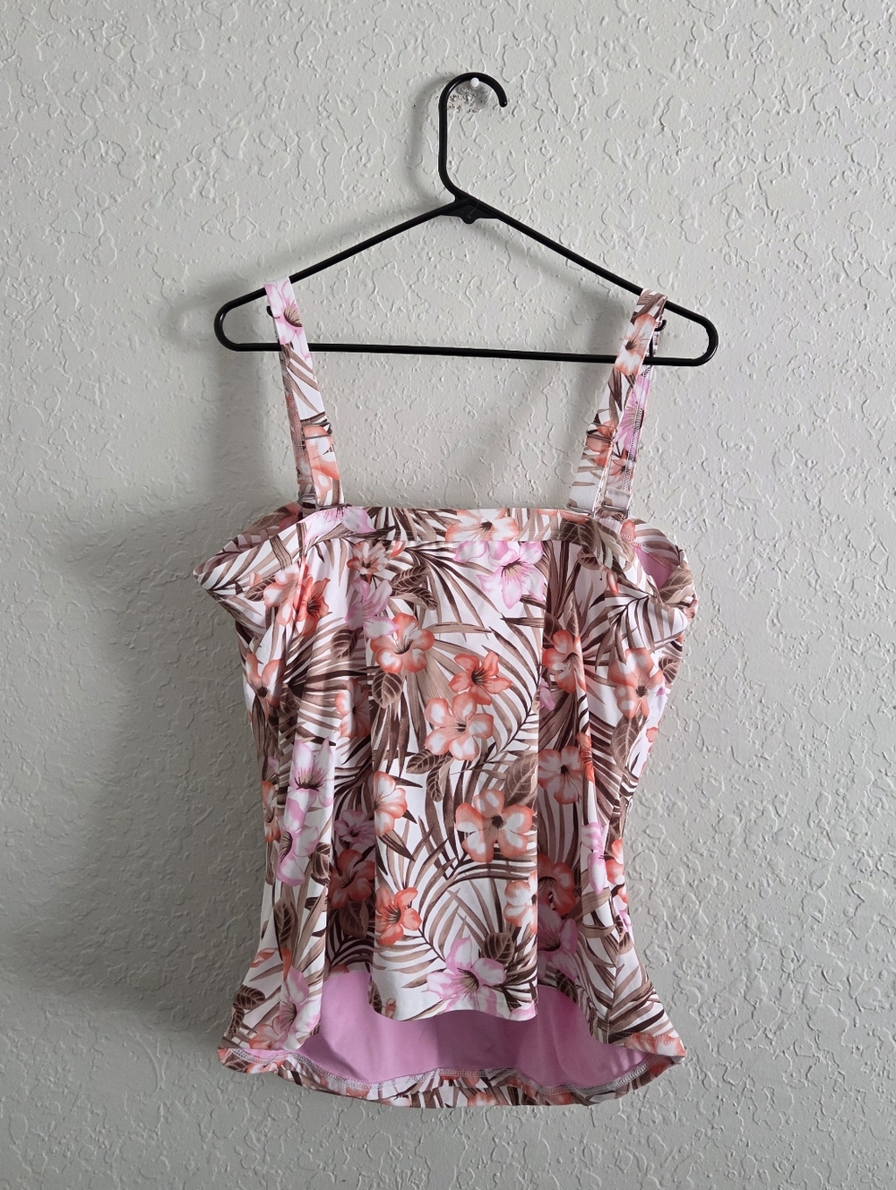 Lands End Padded Floral Tropical Tankini Swim Suit Top NWT Size 18W - Picture 4 of 7
